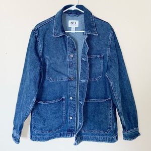 H&M Essentials Blue Denim Chore Coat Medium